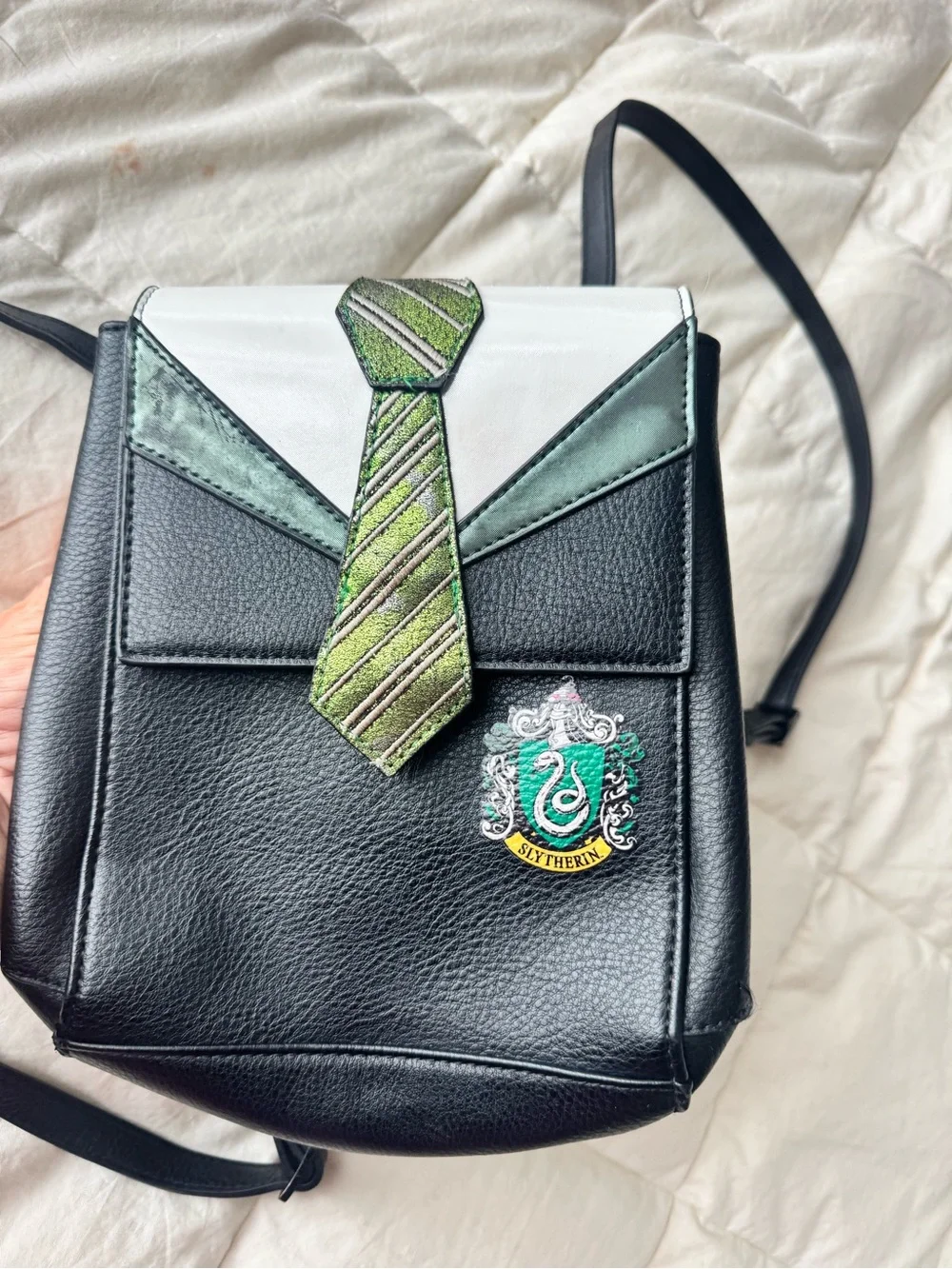 Harry Potter Danielle Nicole Slytherin Mini Backpack Crossbody Convertible Bag